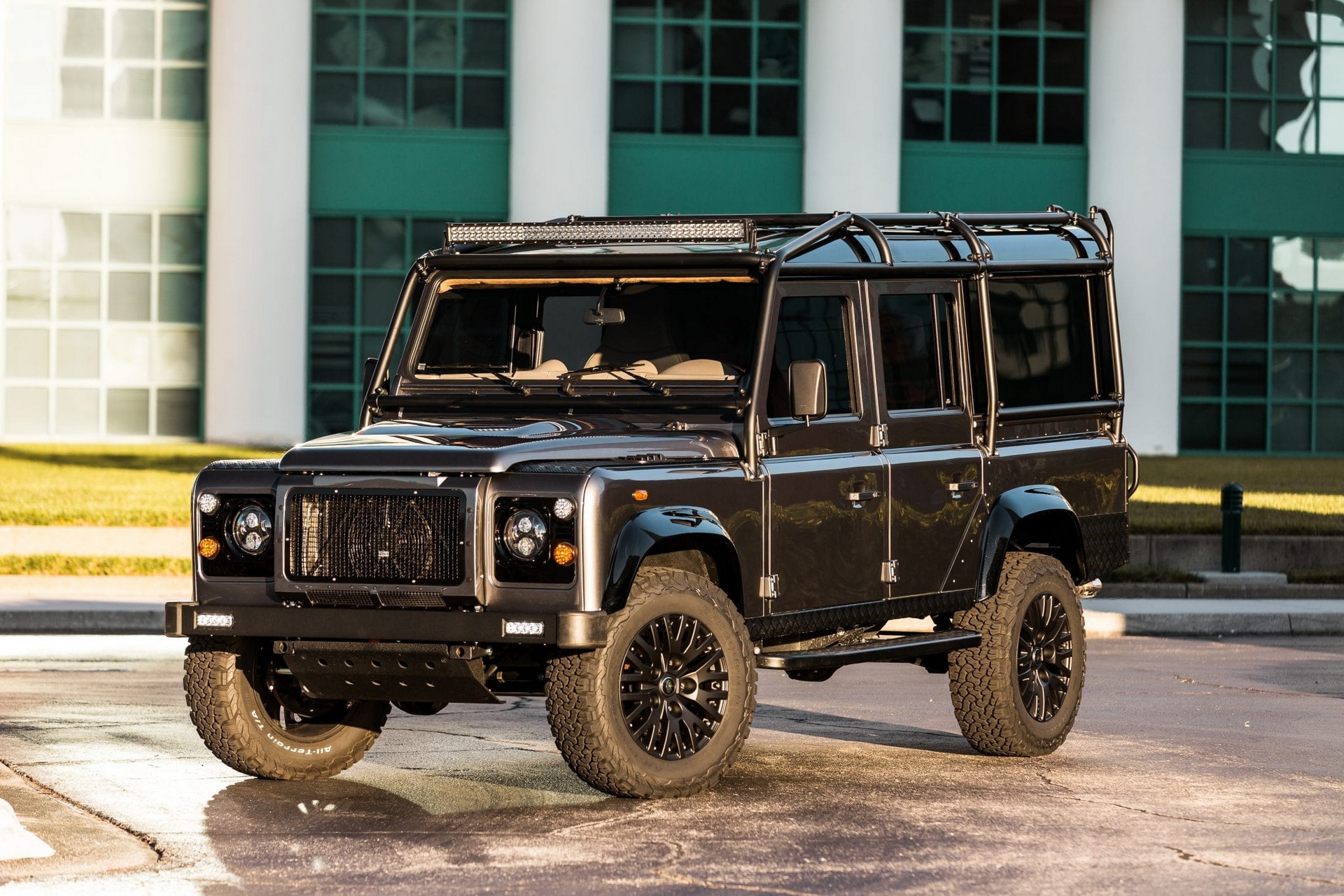 Can You Think Of A Better Way To Do Soccer Rounds Than A 9-Seater Land Rover Defender D110 LS3 V8?