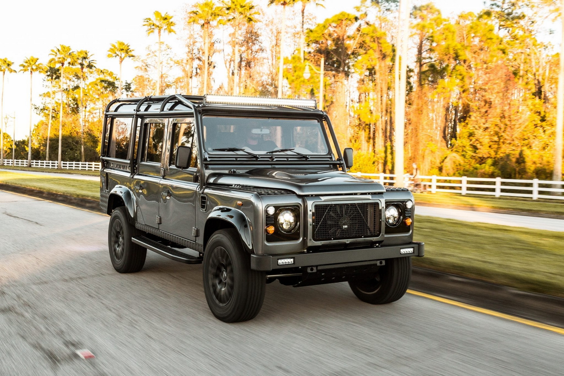 Can You Think Of A Better Way To Do Soccer Rounds Than A 9-Seater Land Rover Defender D110 LS3 V8?
