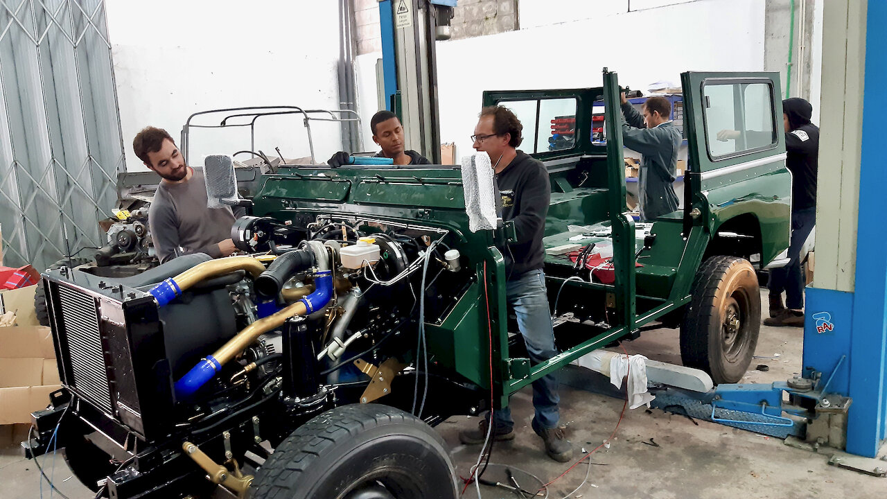 Restomod 1993 Land Rover Defender Wants To Be One With The Woods