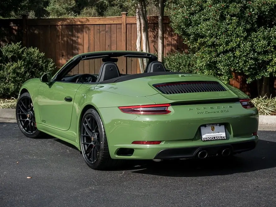 Olive Green Porsche 911 GTS Cabriolet Looks Like It Belongs In A Martini