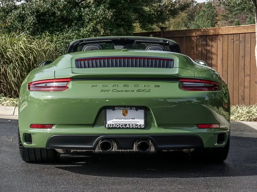 Olive Green Porsche 911 GTS Cabriolet Looks Like It Belongs In A Martini