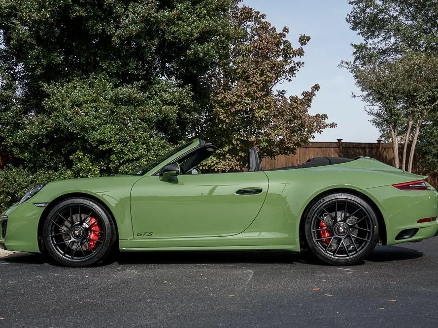 Olive Green Porsche 911 GTS Cabriolet Looks Like It Belongs In A Martini