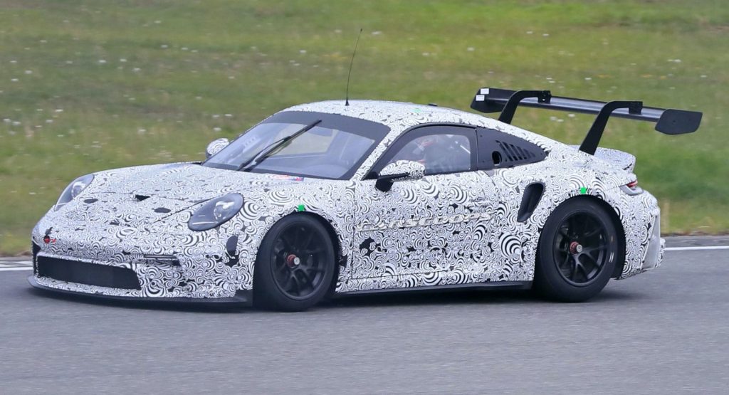  992-Based 2021 Porsche 911 GT3 R Racer Makes Spy Debut At The Nürburgring