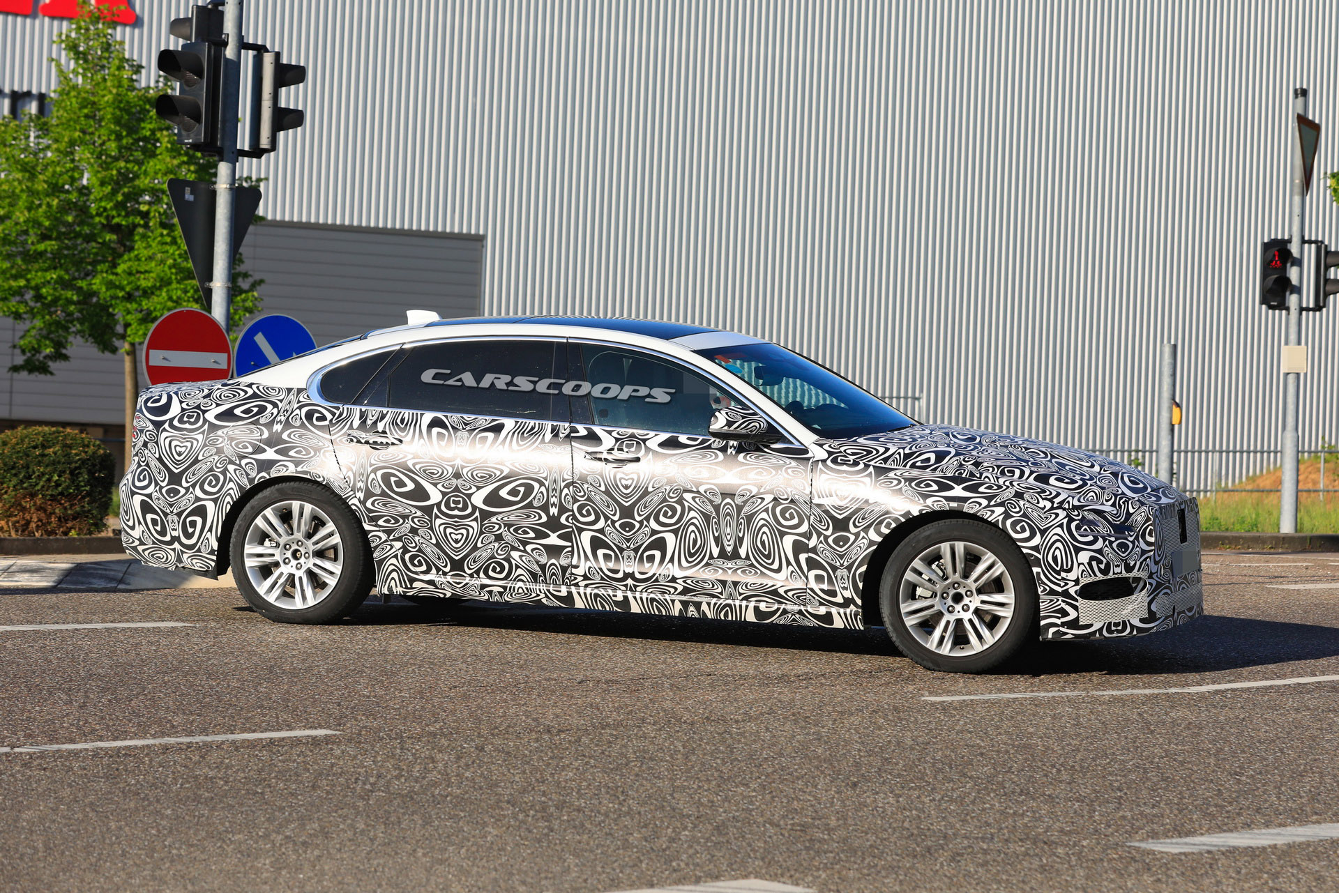 2021 Jaguar XF L Makes Spy Debut With Extra Space For Rear Occupants