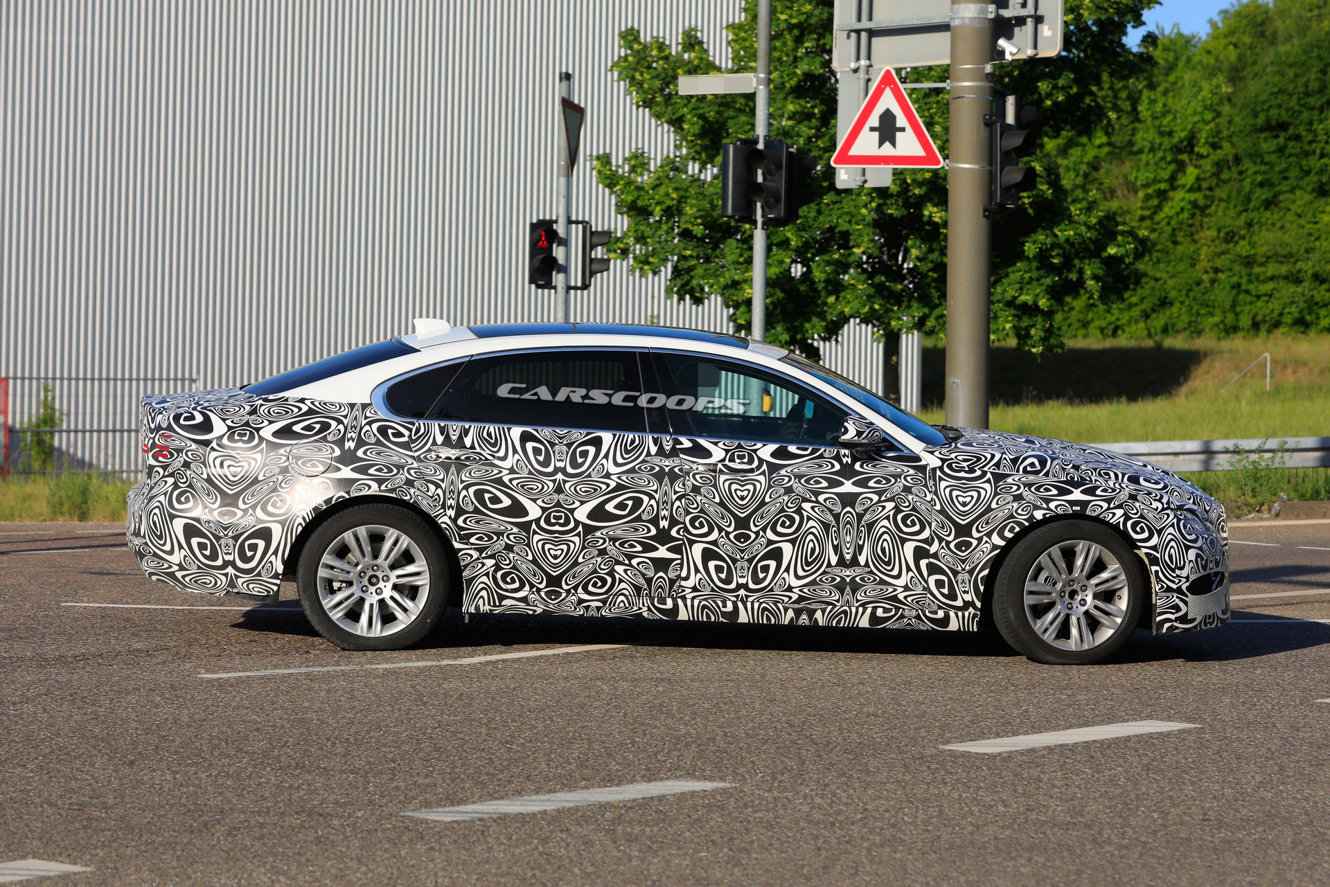 2021 Jaguar XF L Makes Spy Debut With Extra Space For Rear Occupants