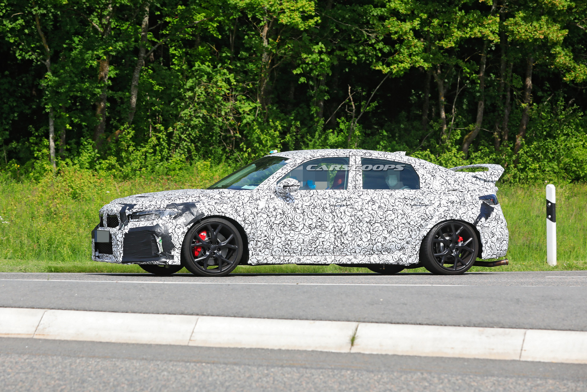 All-New 2022 Honda Civic Type R Makes Spy Debut With Softer Lines, Similar Massive Wing