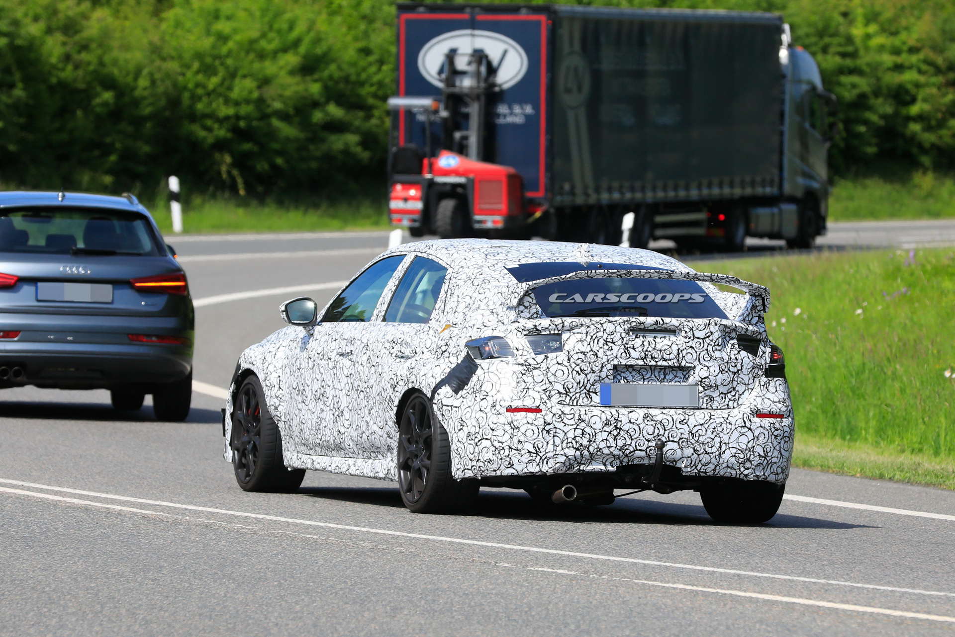 All-New 2022 Honda Civic Type R Makes Spy Debut With Softer Lines, Similar Massive Wing
