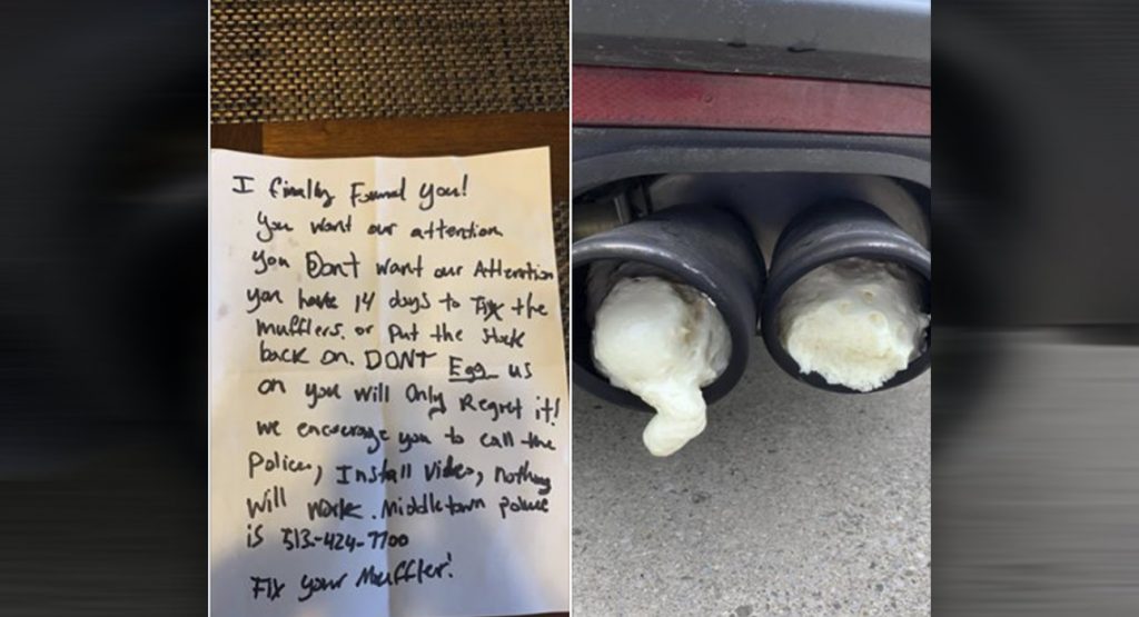  Angry Neighbor Uses Expanding Foam To Silence Mustang’s Noisy Exhaust