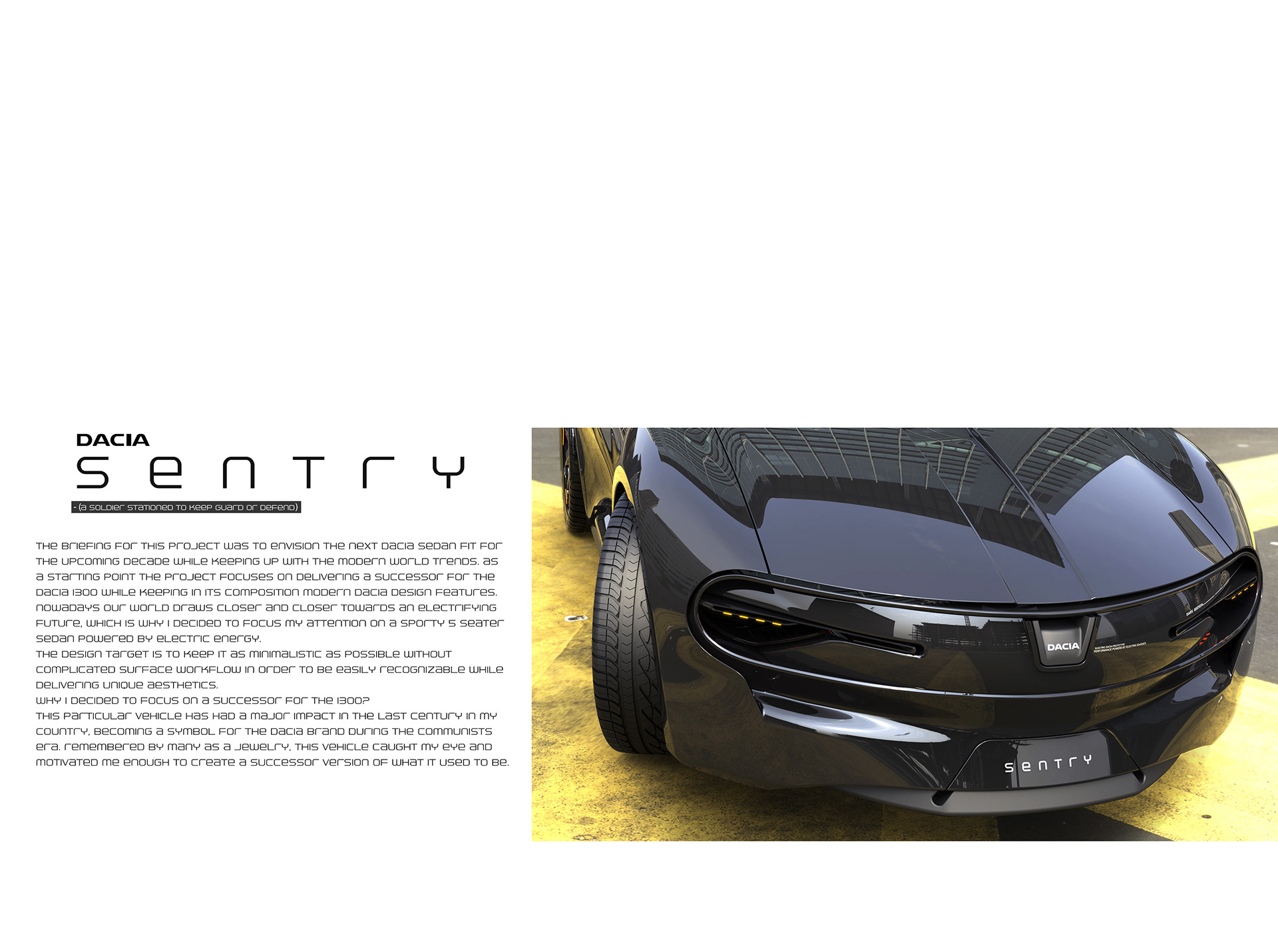 Think Of The Dacia Sentry Design Study As The Poor Man’s Porsche Taycan