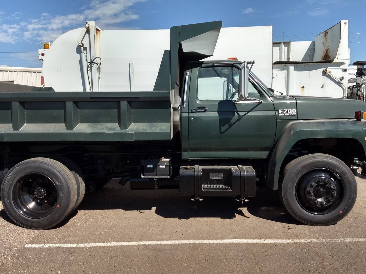 Genius Or Trash? There’s A ‘Bullitt Mustang’ Ford F700 Dump Truck For Sale