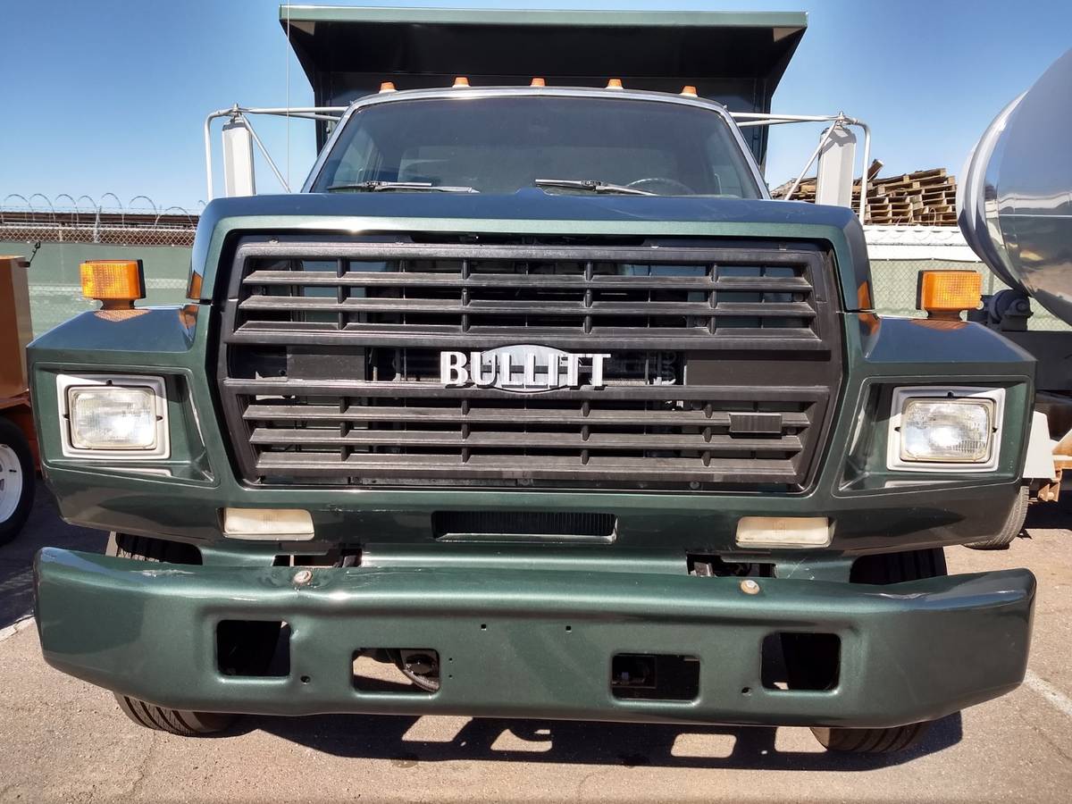 Genius Or Trash? There’s A ‘Bullitt Mustang’ Ford F700 Dump Truck For Sale