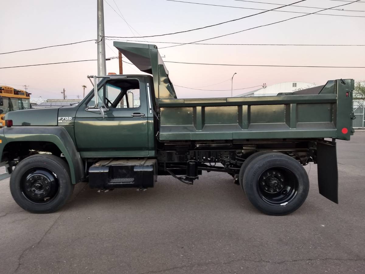 Genius Or Trash? There’s A ‘Bullitt Mustang’ Ford F700 Dump Truck For Sale