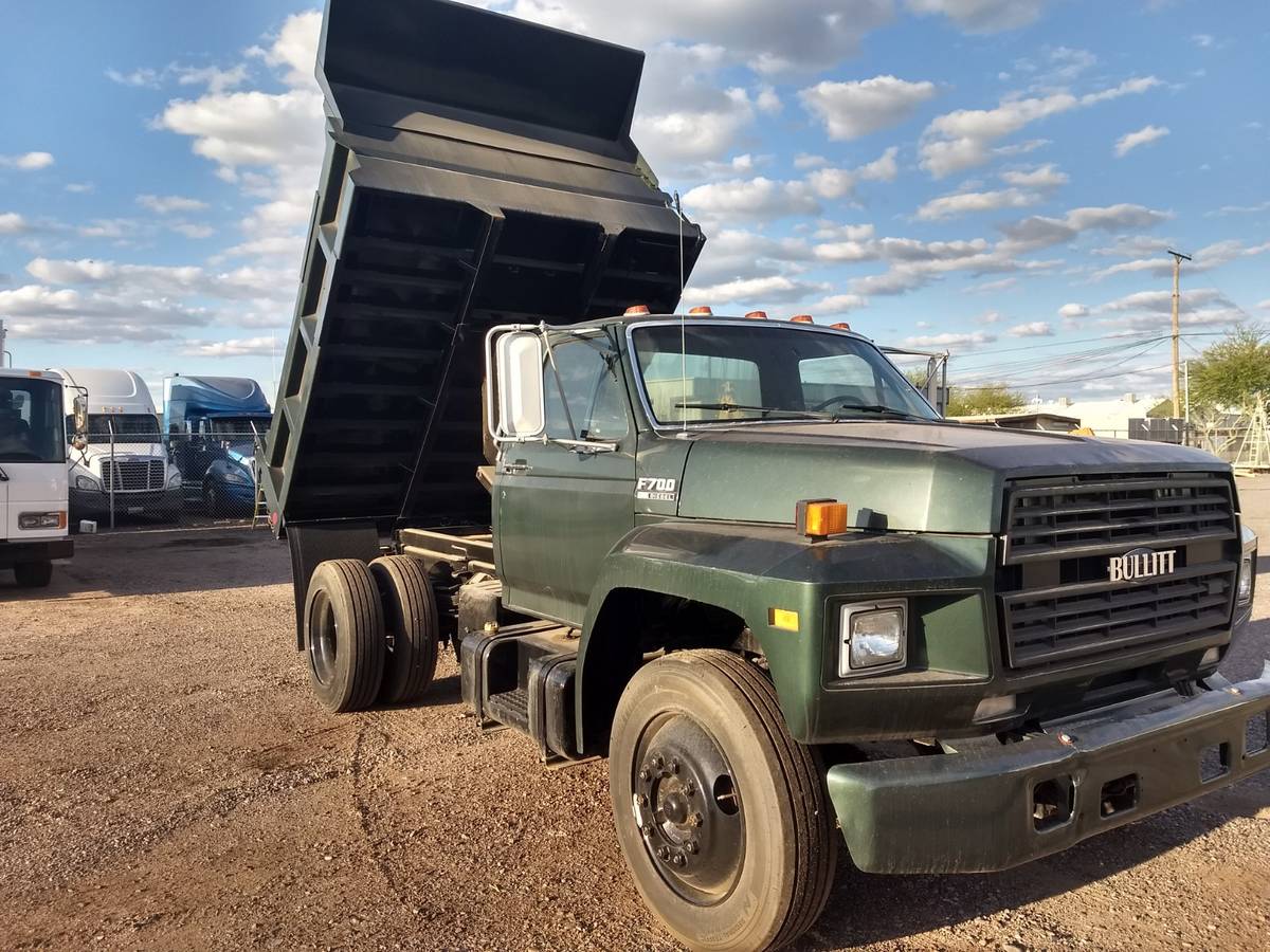 Genius Or Trash? There’s A ‘Bullitt Mustang’ Ford F700 Dump Truck For Sale