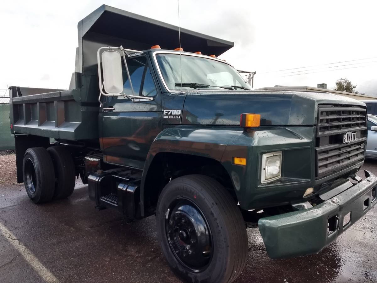 Genius Or Trash? There’s A ‘Bullitt Mustang’ Ford F700 Dump Truck For Sale