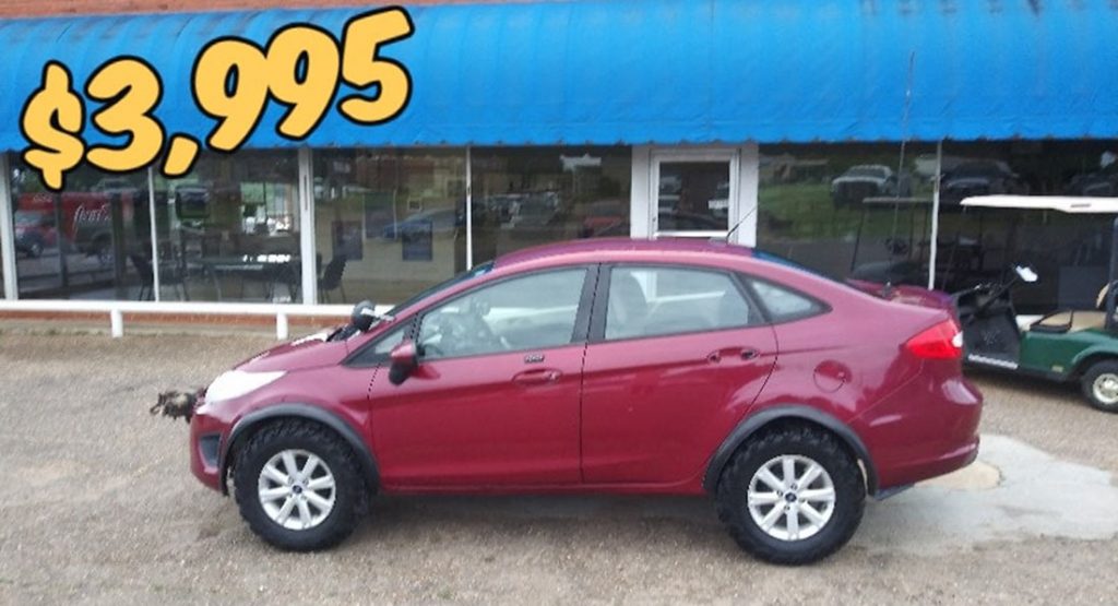  Ford Fiesta Thinks It’s An Off-Roader With ATV Tires And A Rusty Winch