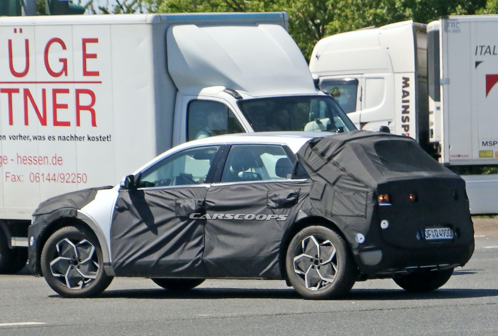 2021 Hyundai 45 EV Spotted Again With A More Revealing Camouflage Setup