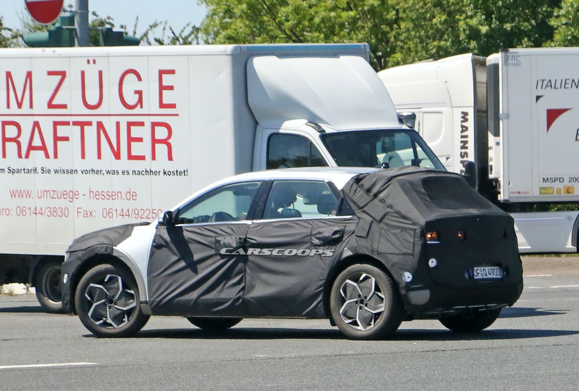 2021 Hyundai 45 EV Spotted Again With A More Revealing Camouflage Setup