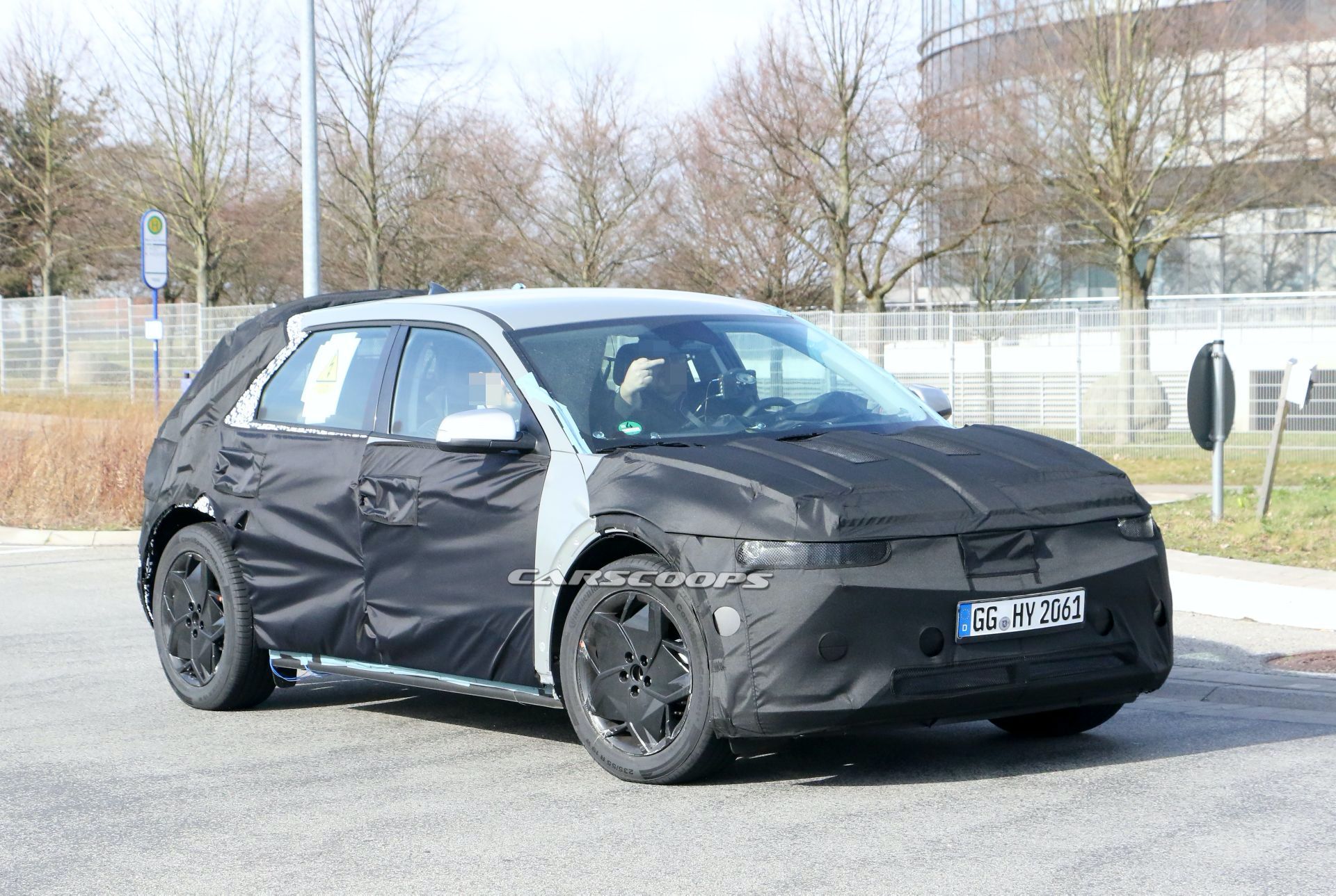 2021 Hyundai 45 EV Spotted Again With A More Revealing Camouflage Setup