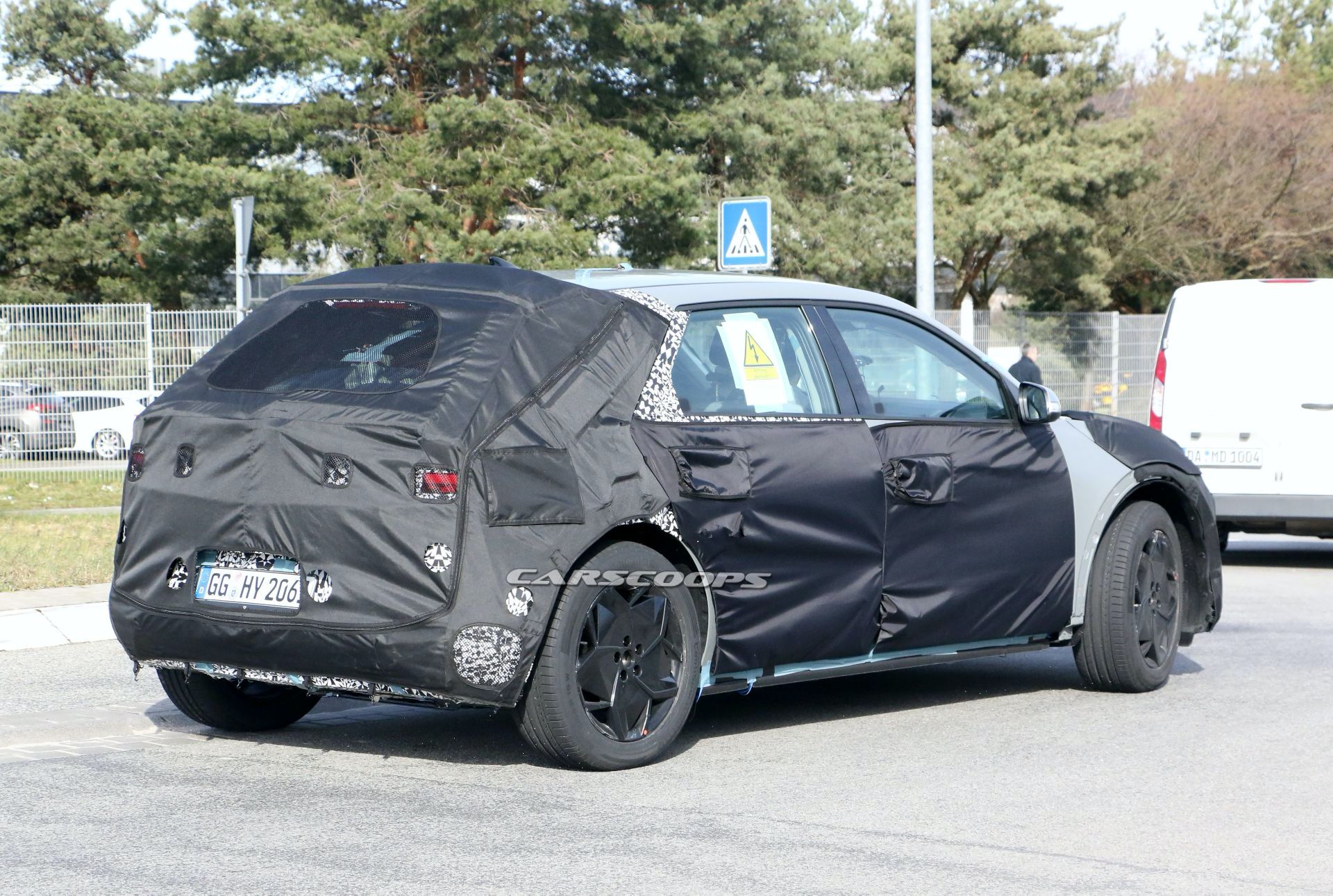 2021 Hyundai 45 EV Spotted Again With A More Revealing Camouflage Setup