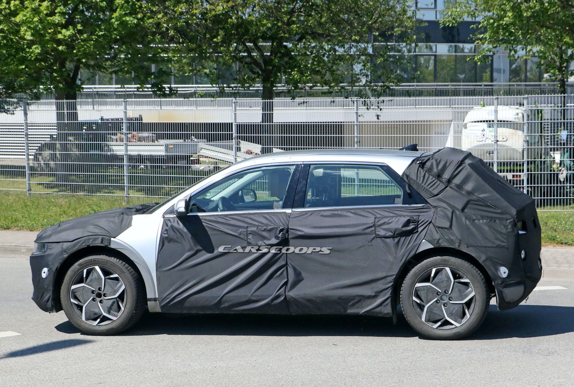 2021 Hyundai 45 EV Spotted Again With A More Revealing Camouflage Setup