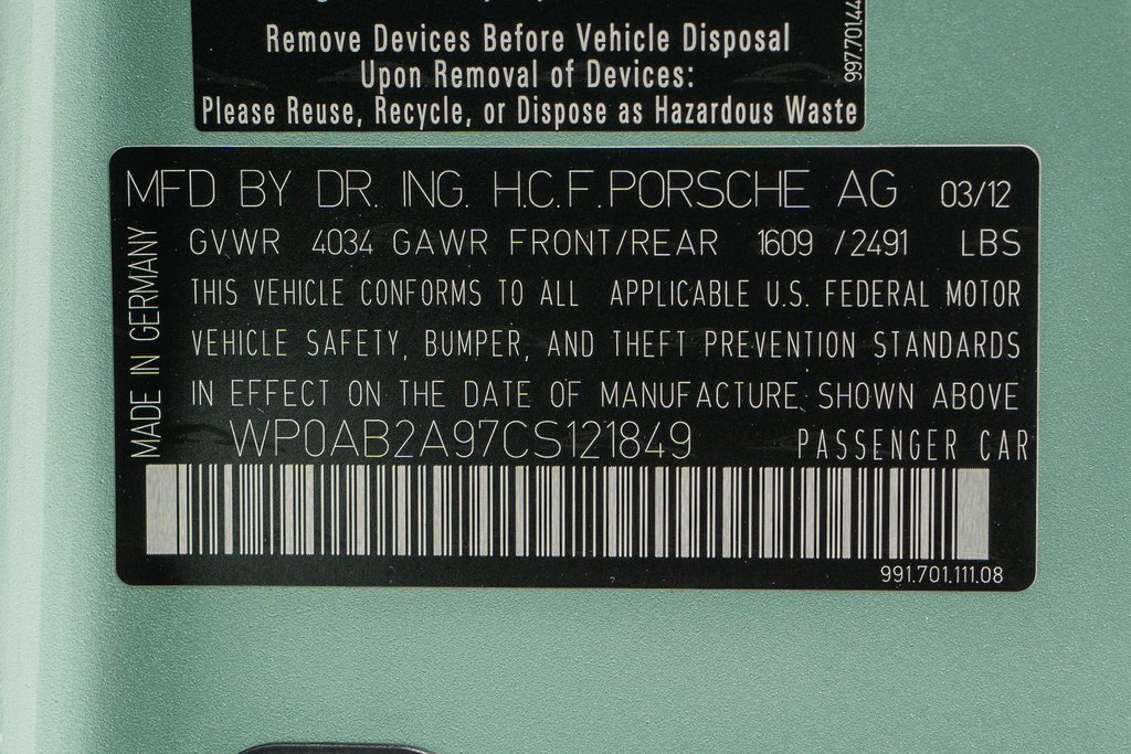 This 2012 Porsche 911 Carrera S Has The Same Radium Green Paint As The 356