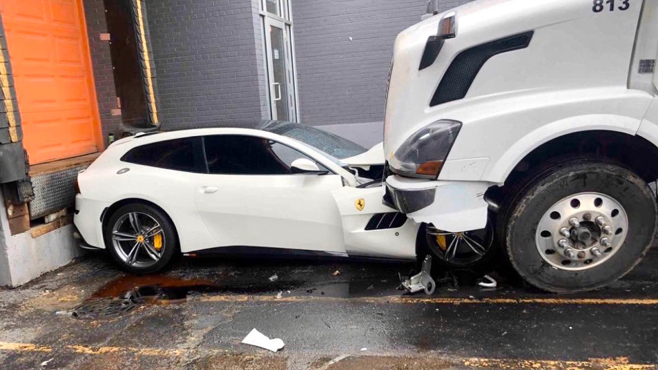  Angry Trucker Drives Over His Boss’ Ferrari GTC4Lusso In Chicago After Disagreement! (Updated)