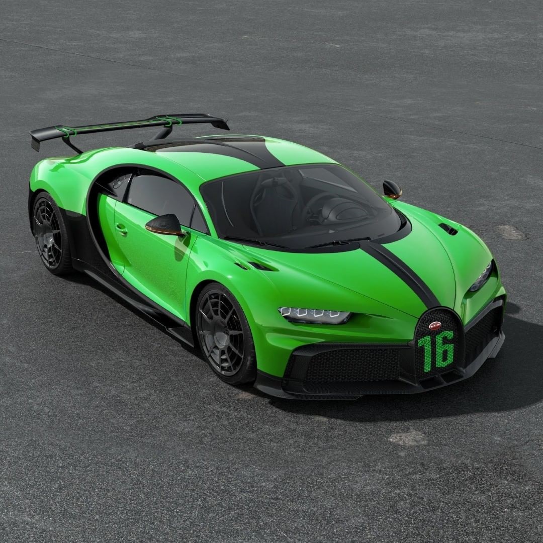 Bugatti Chiron Pur Sport Shown In Lively Yellow And Green Liveries