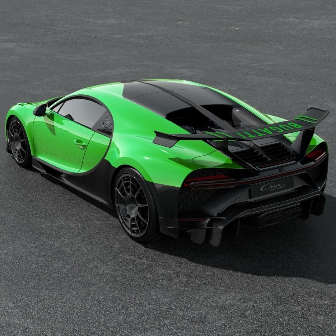 Bugatti Chiron Pur Sport Shown In Lively Yellow And Green Liveries