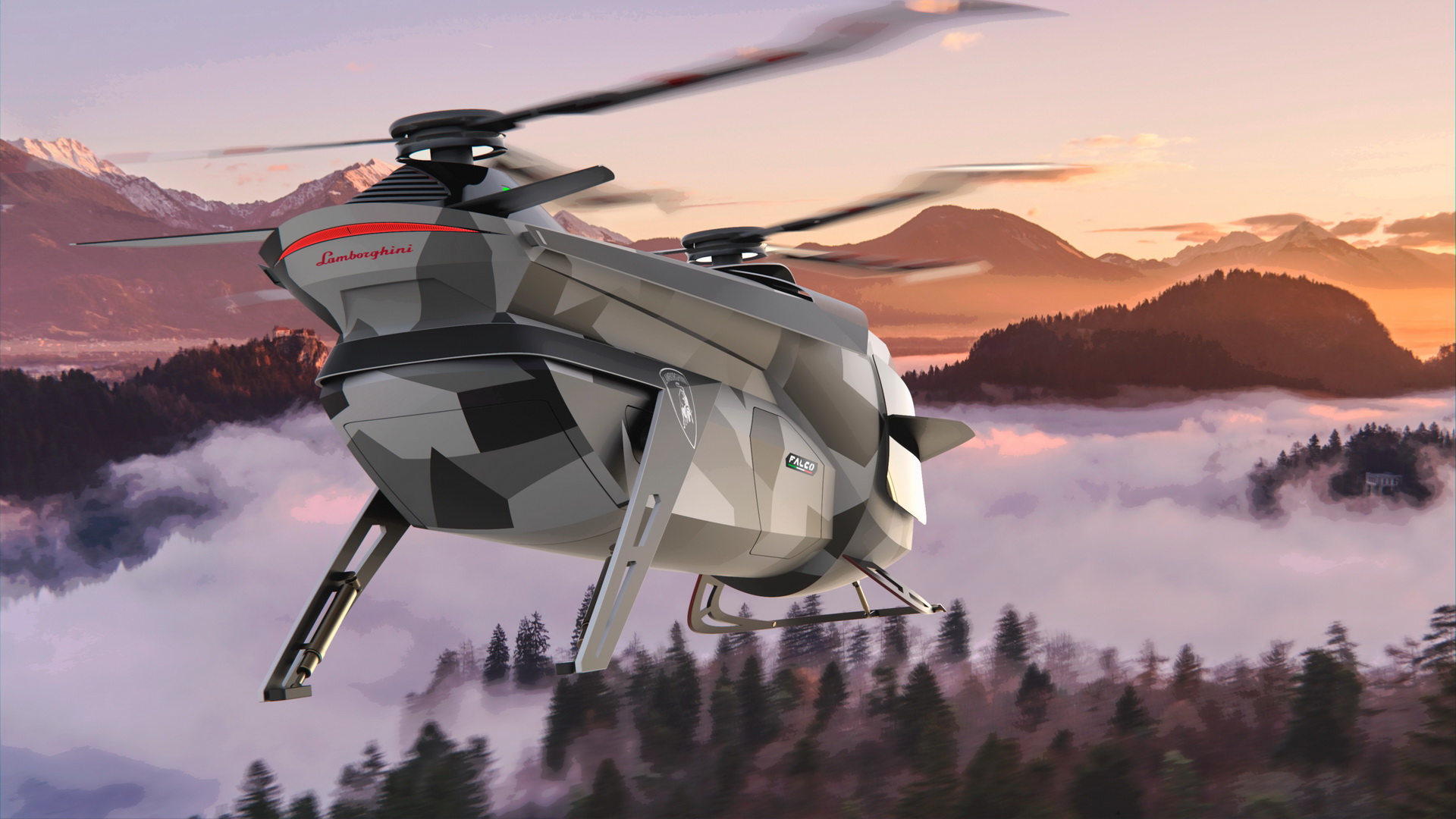 The Lamborghini Of Helicopters Is Called ‘Falco’ And Sadly It’s Only A Designer Project