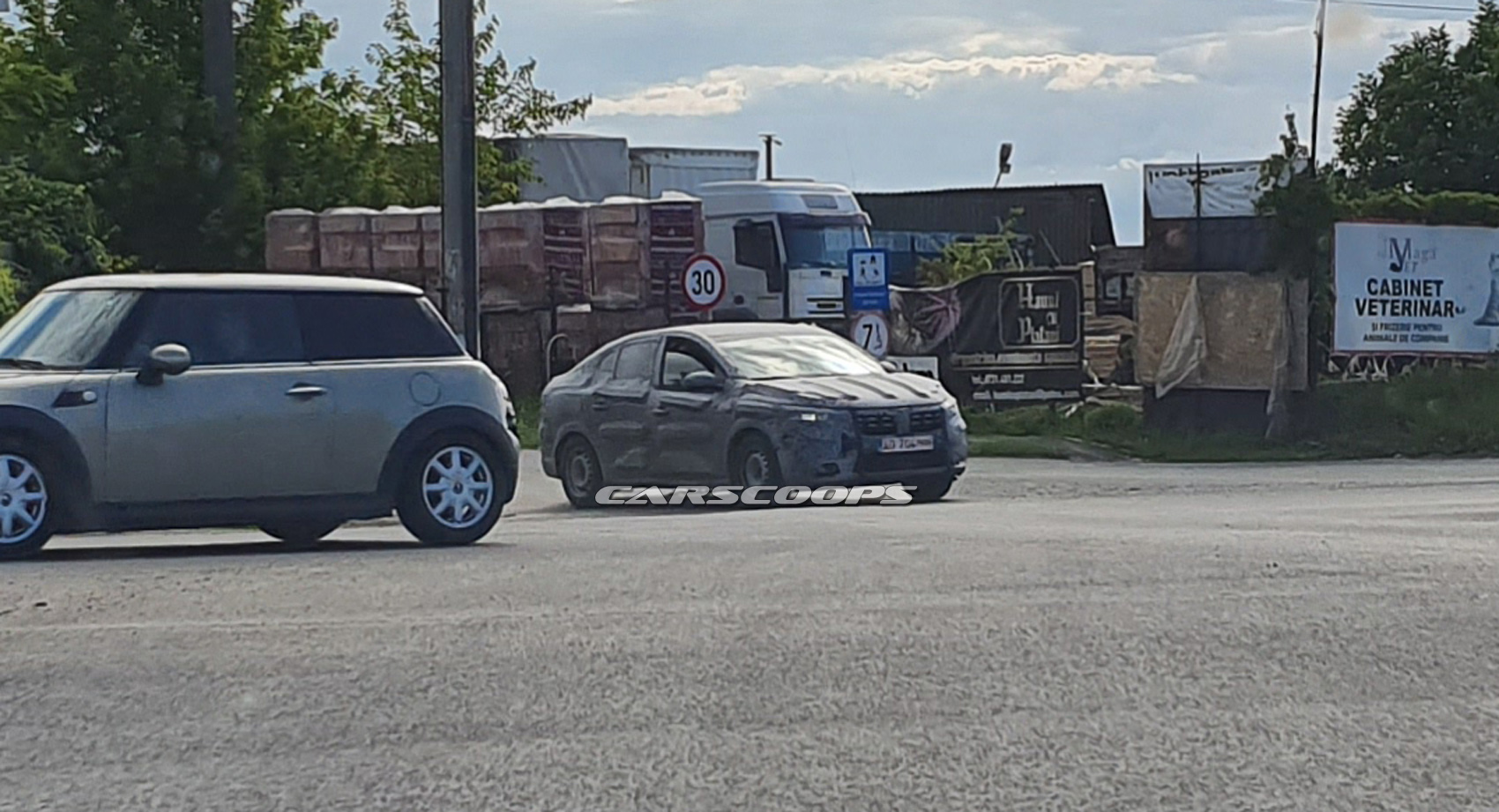 2021 Dacia Logan Spied Rubbing Shoulders With Mysterious Renault Twingo Tester