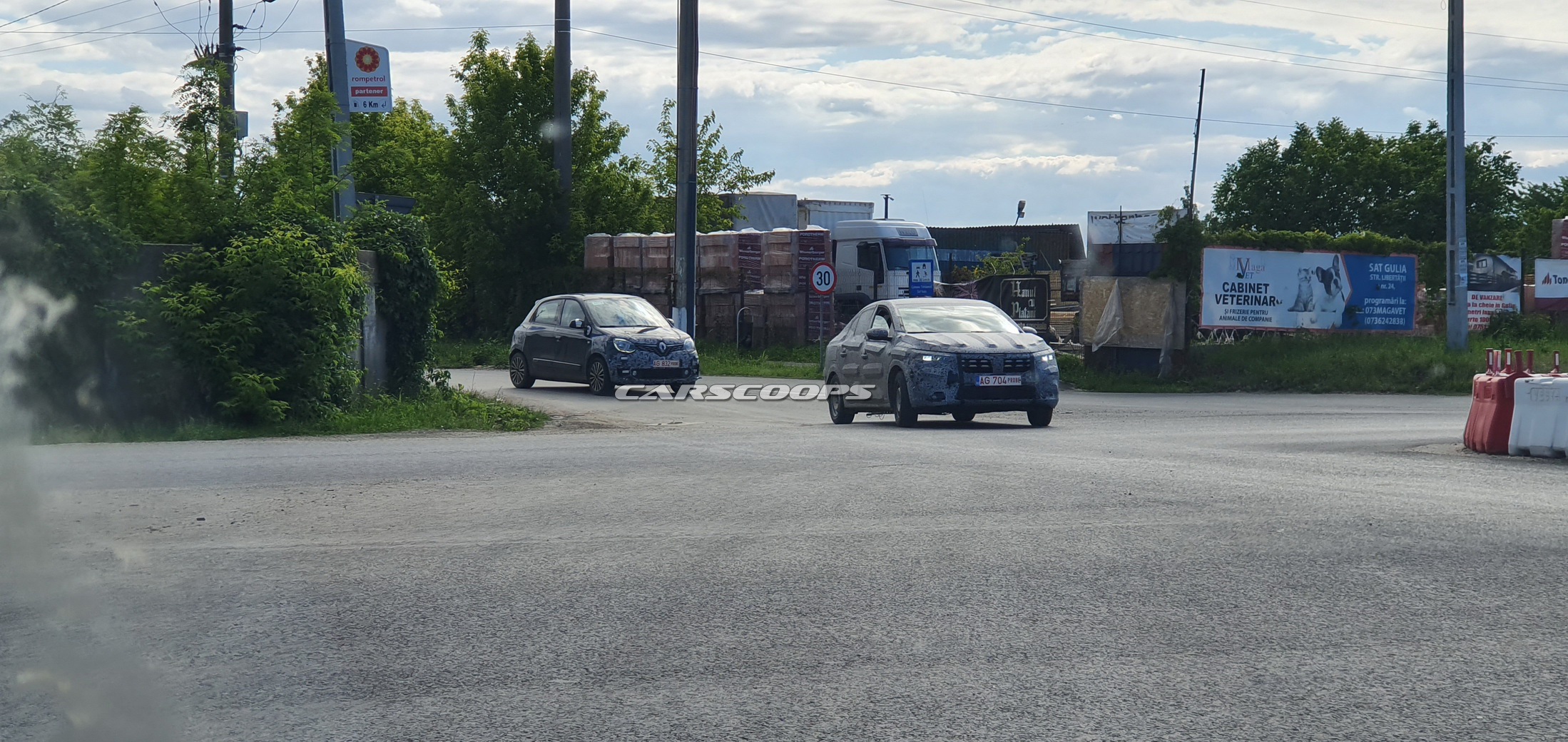 2021 Dacia Logan Spied Rubbing Shoulders With Mysterious Renault Twingo Tester