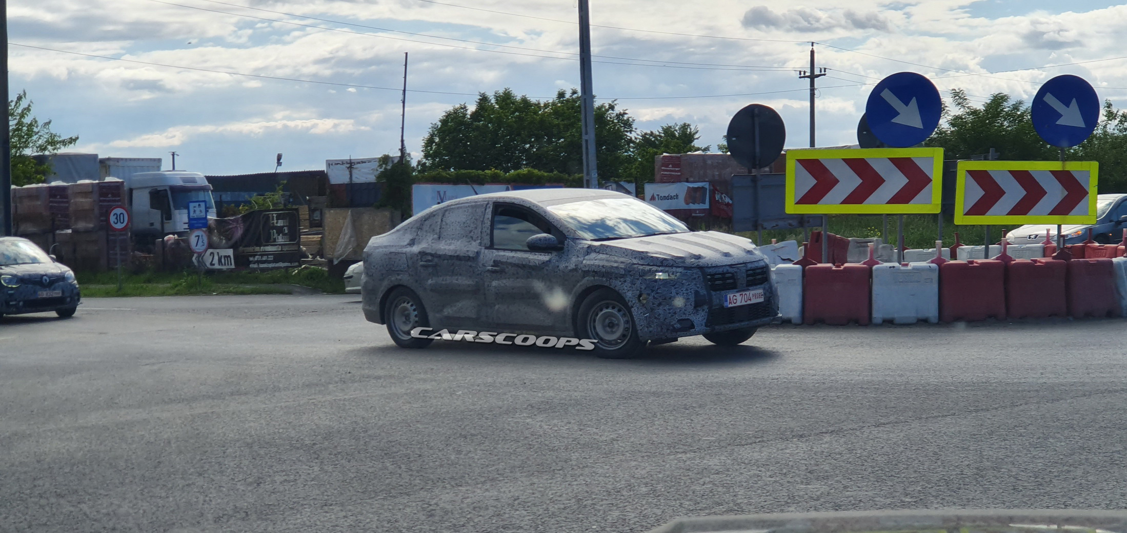 2021 Dacia Logan Spied Rubbing Shoulders With Mysterious Renault Twingo Tester