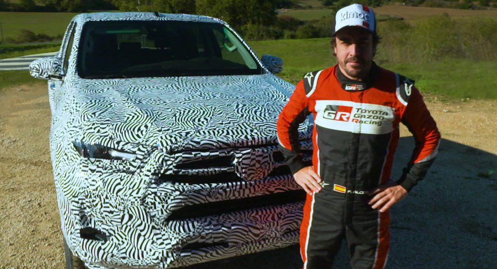  Watch Fernando Alonso Test The Facelifted 2021 Toyota Hilux On A Rally Stage