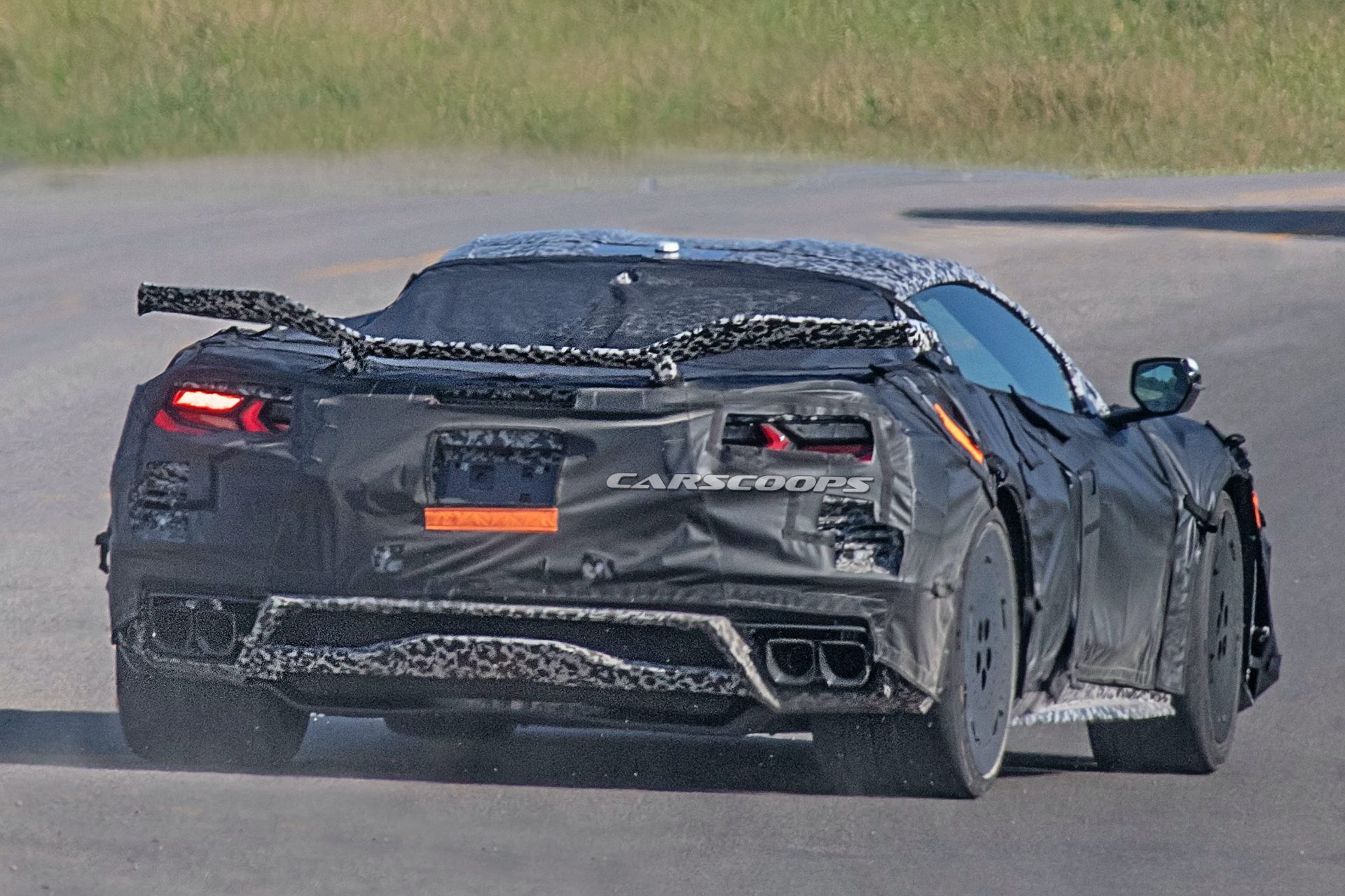 2022 Chevrolet Corvette Z06 Prototype Spied With Aggressive Wing, Covered Wheels