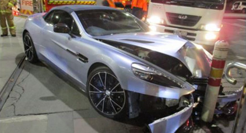 Driver Crashes Aston Martin Vanquish In Melbourne, Leaves Owner In Car And Flees The Scene