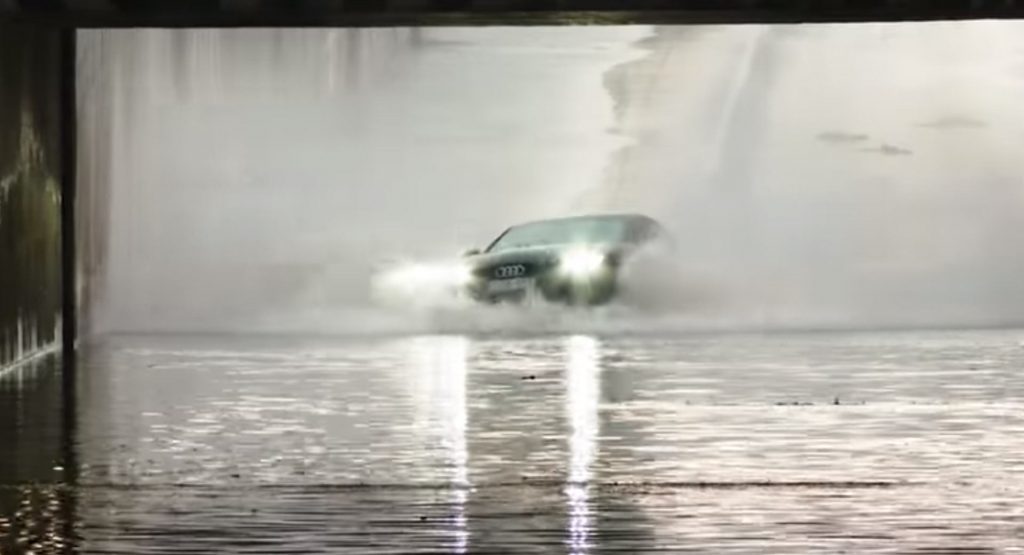  Audi Driver Quickly Discovers Quattro Doesn’t Work Under Water