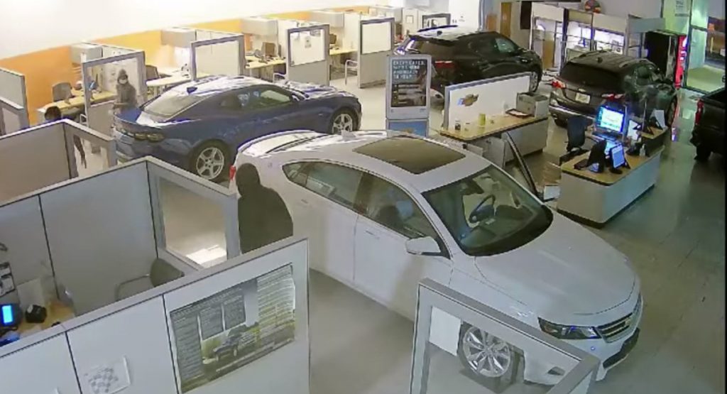  Police Release Video Showing Looters Stealing Chevrolets From GM Dealership In Missouri