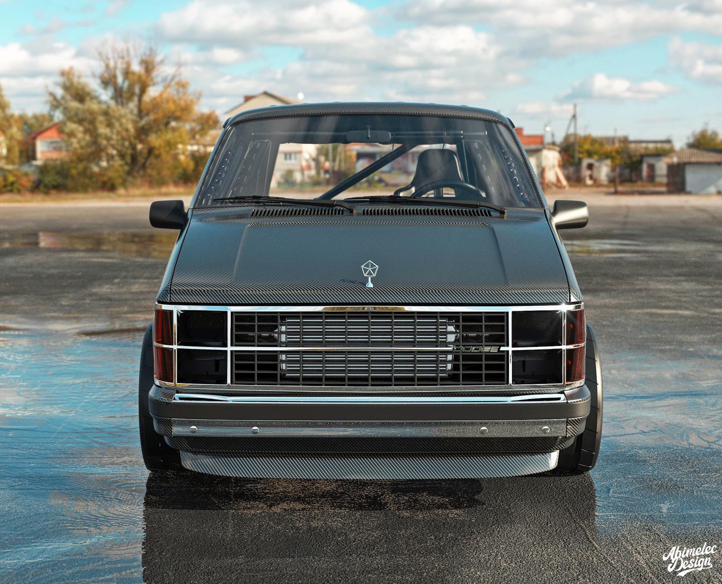 Old Dodge Caravan Reimagined With Carbon Body, Mitsubishi Evo Engine