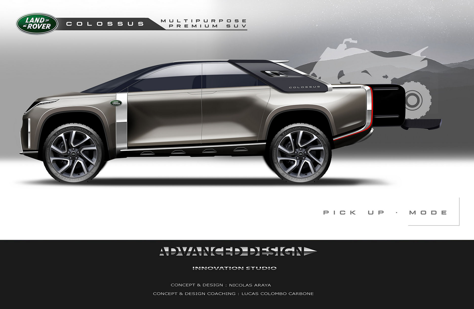 Land Rover Colossus Design Study Is The Perfect Mix Of An SUV And A Pickup Truck