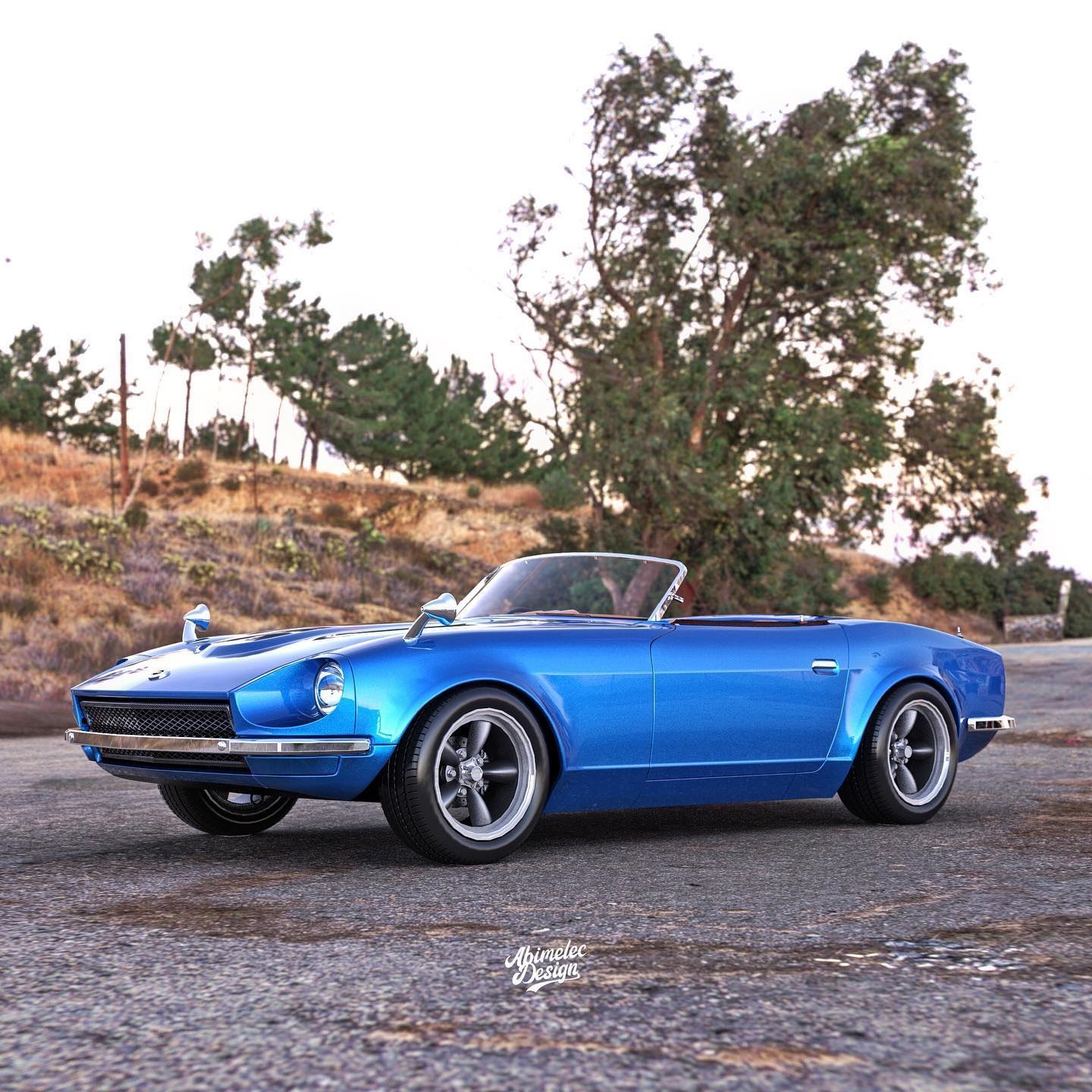 Classic Datsun 240Z Illustrated As A Restomodded Roadster