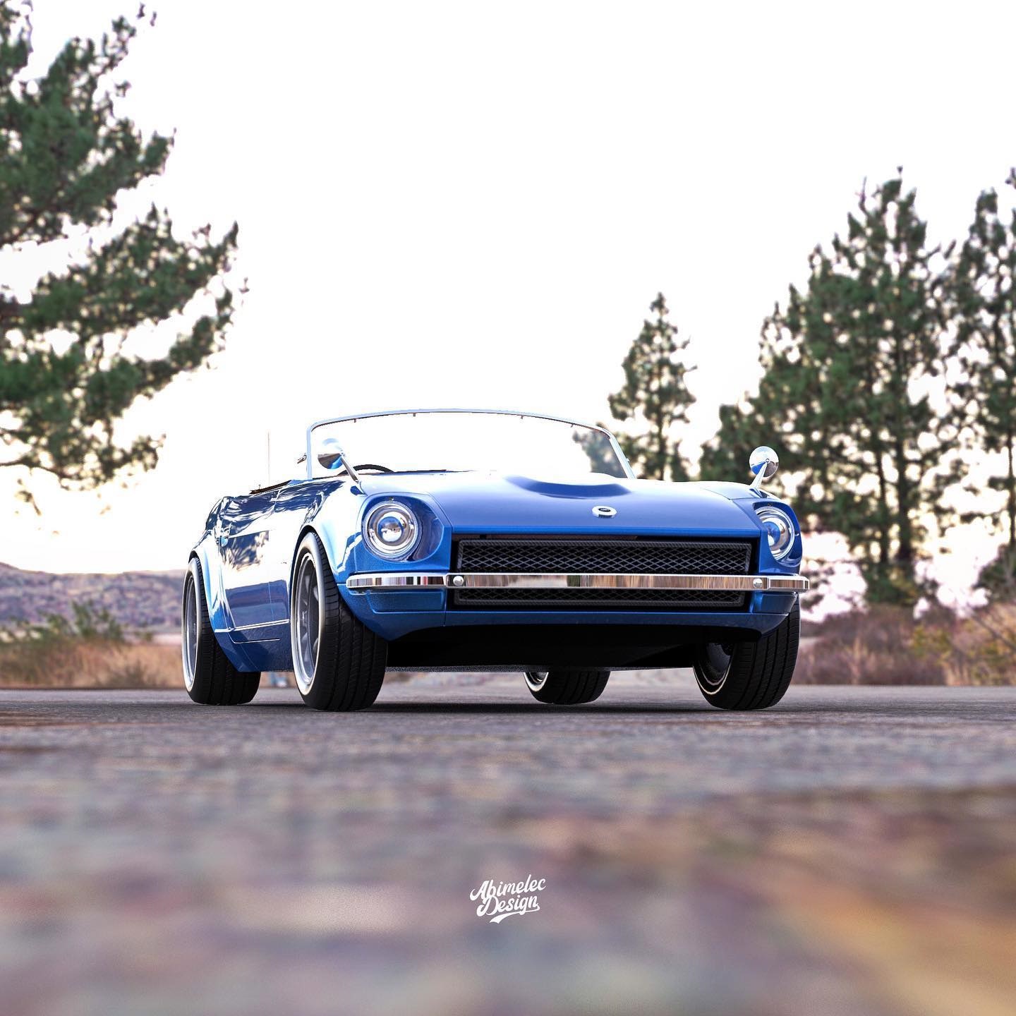Classic Datsun 240Z Illustrated As A Restomodded Roadster