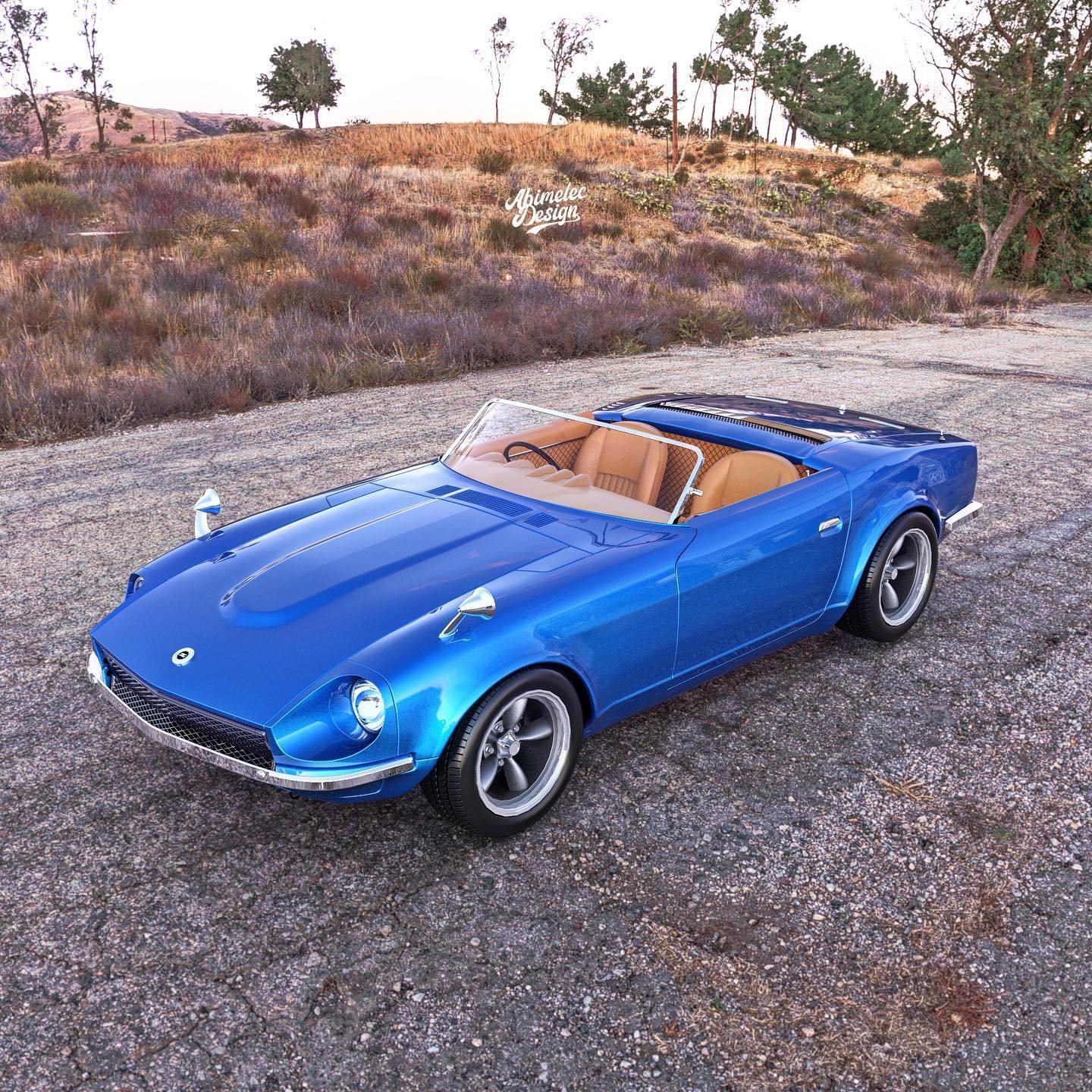 Classic Datsun 240Z Illustrated As A Restomodded Roadster