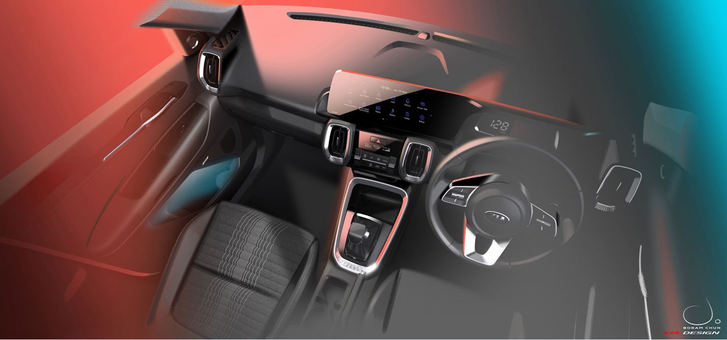 2021 Kia Sonet Small Crossover Shows Its Tech-Savvy Interior For The First Time