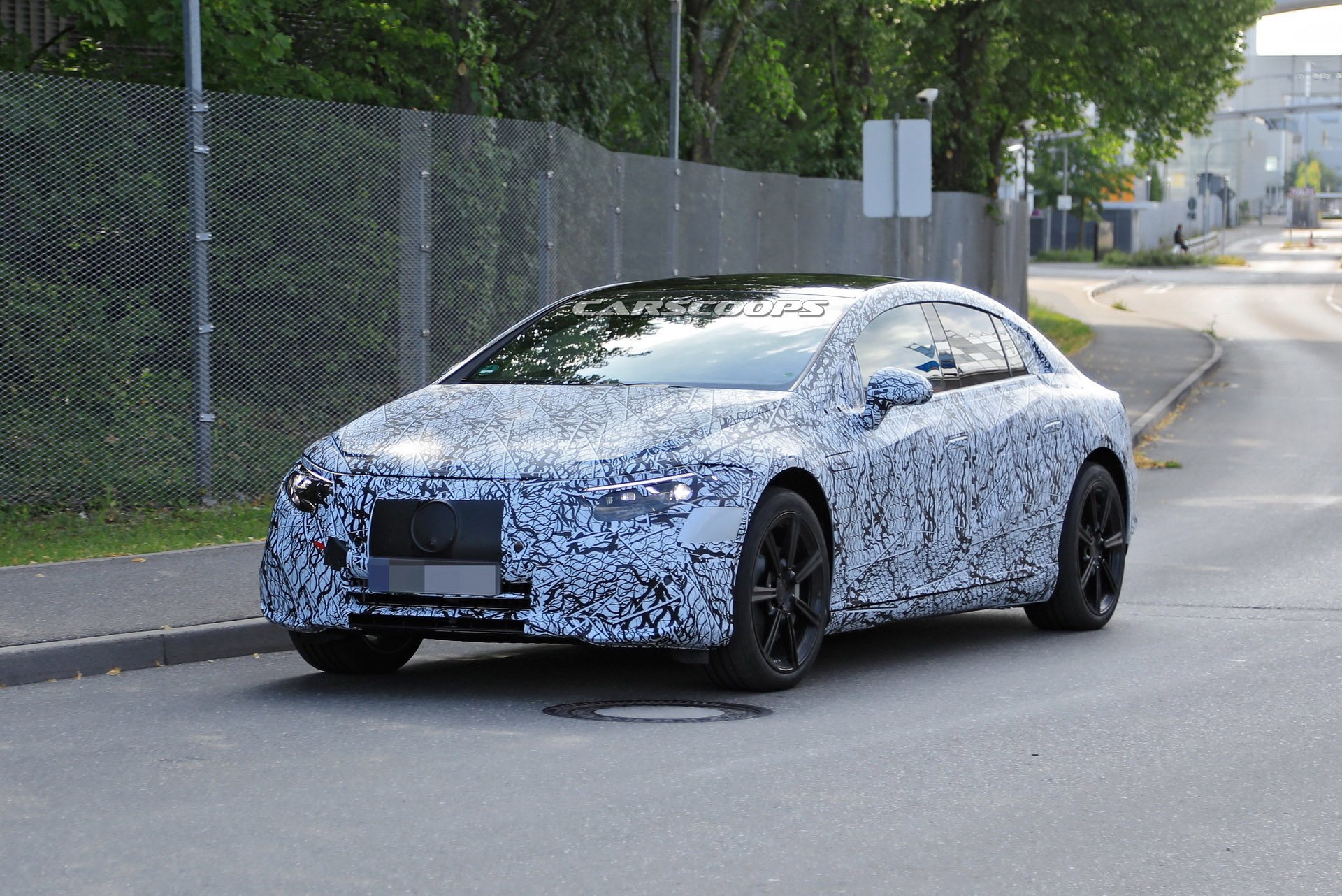 Mercedes-Benz Spied Benchmarking New EQS Electric Sedan Against Teslas