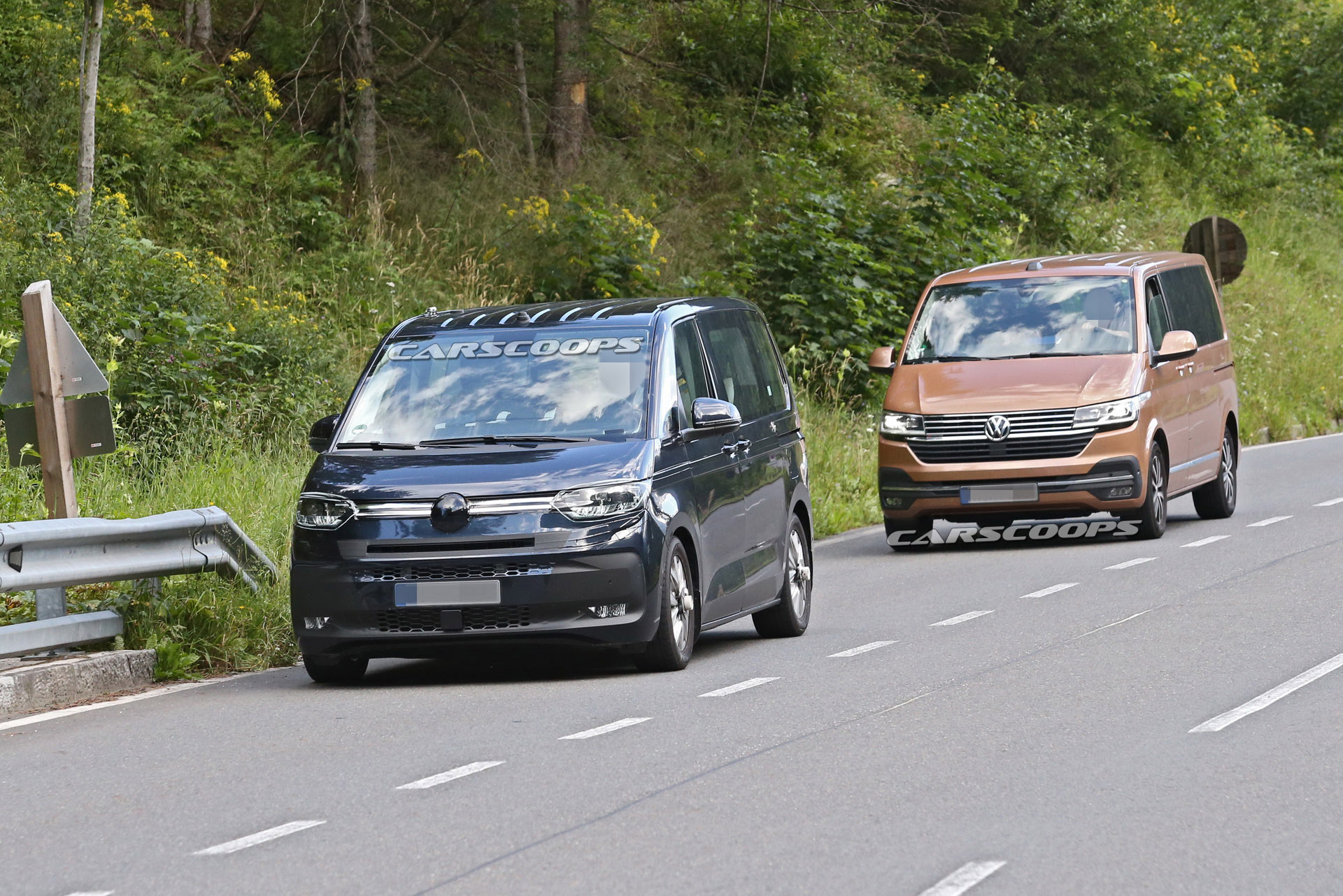 2021 VW T7 Loses Most Camo, Reveals Golf-Inspired Front End