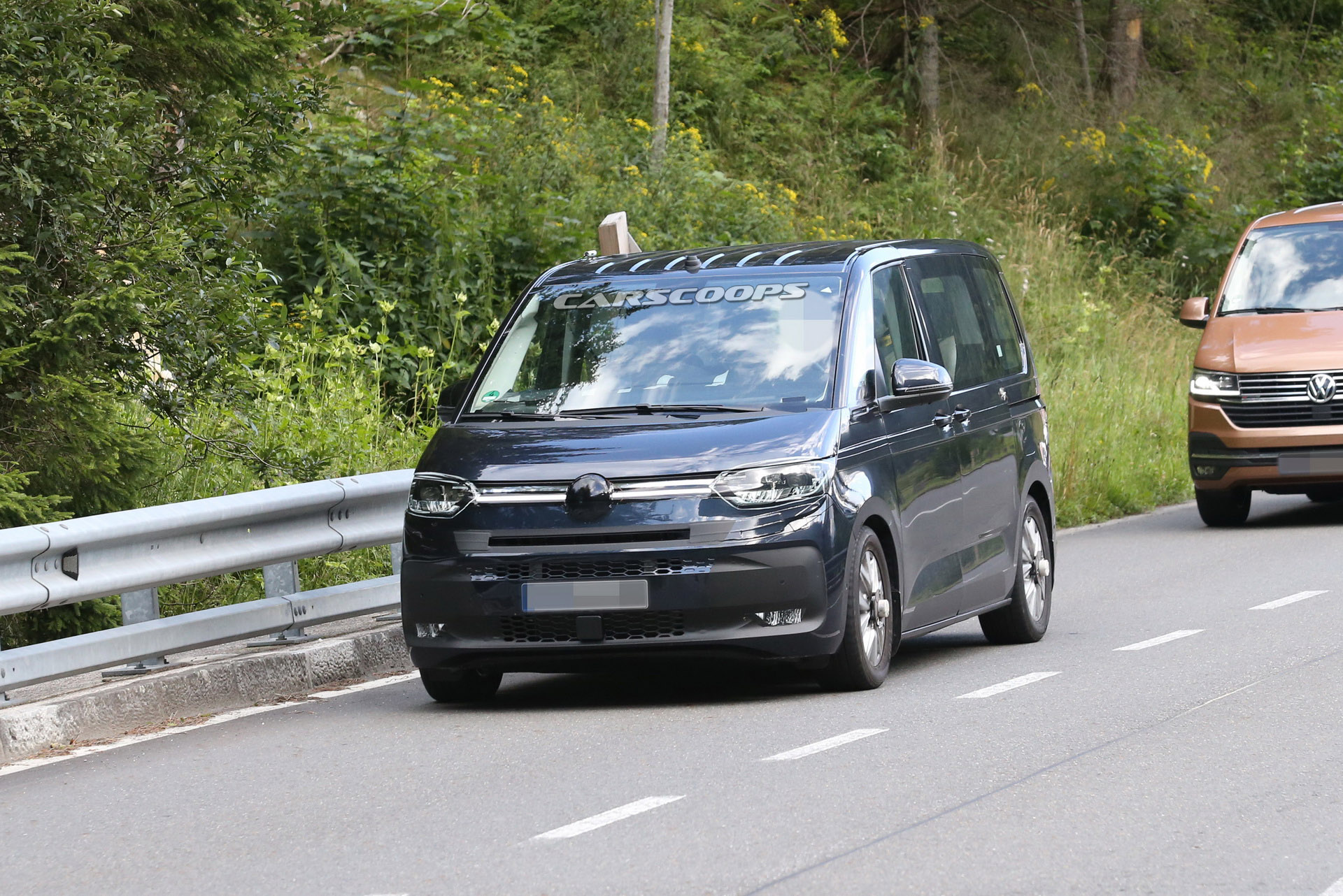 2021 VW T7 Loses Most Camo, Reveals Golf-Inspired Front End