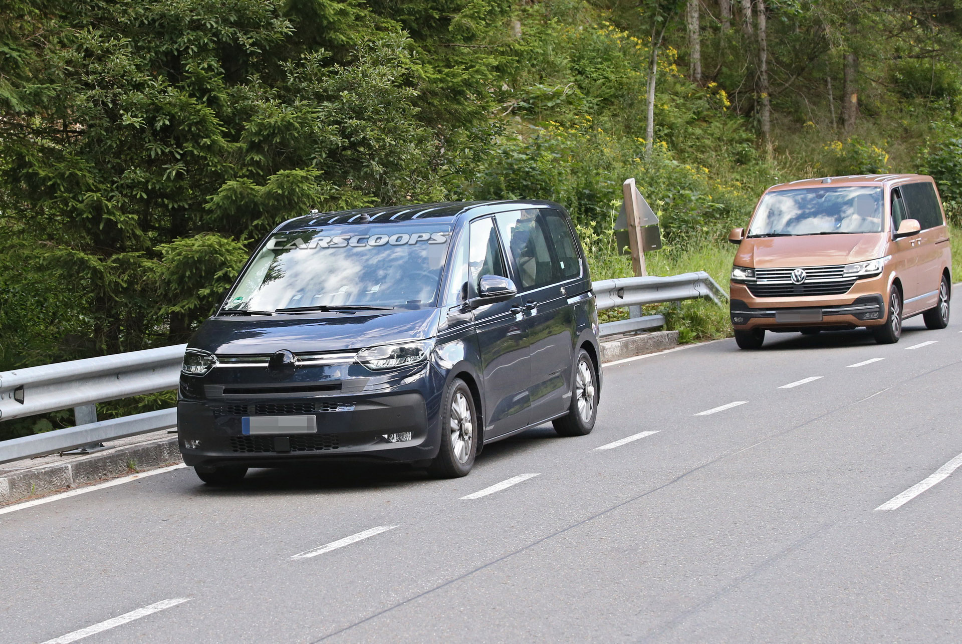 2021 VW T7 Loses Most Camo, Reveals Golf-Inspired Front End