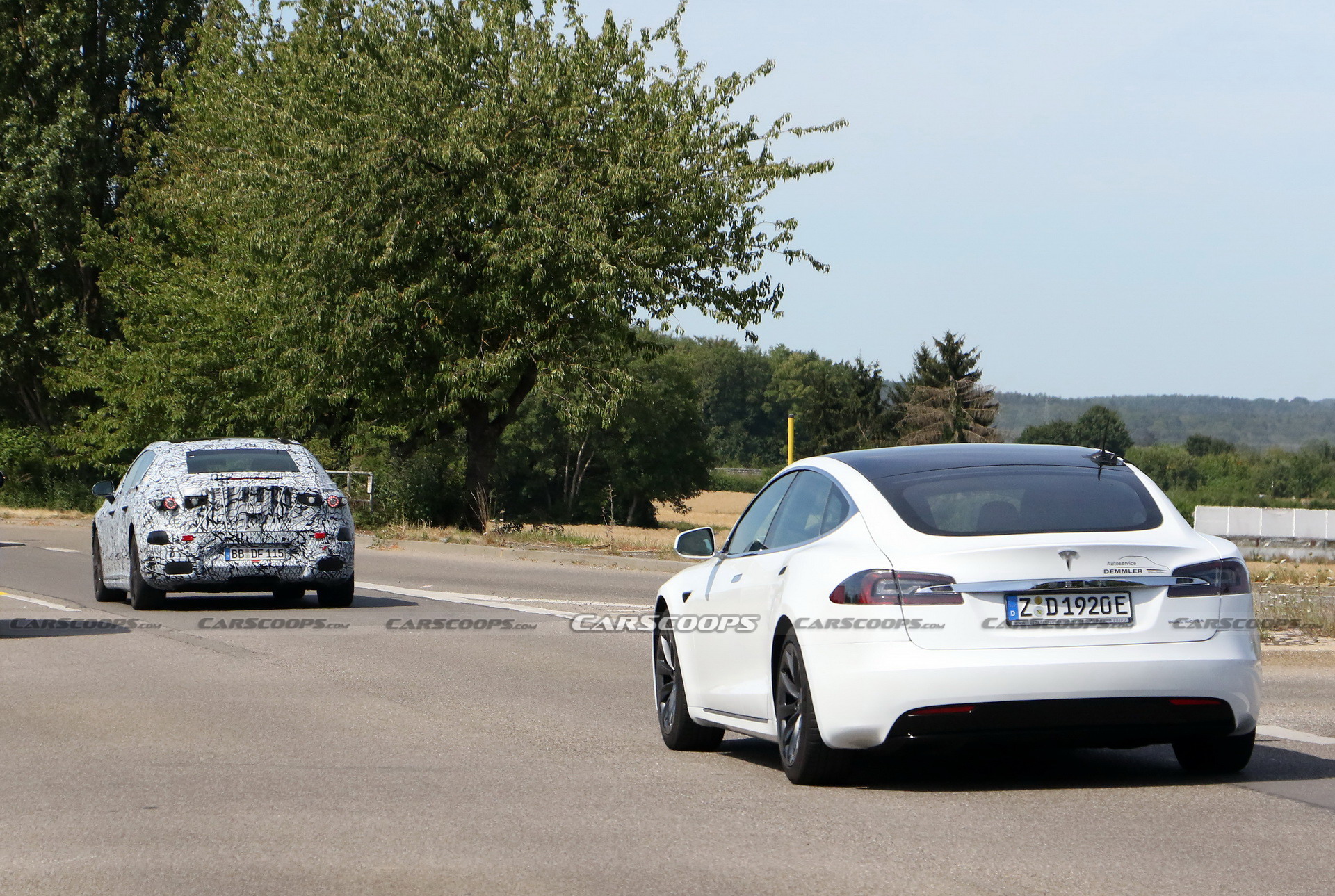 Mercedes-Benz Spied Benchmarking New EQS Electric Sedan Against Teslas