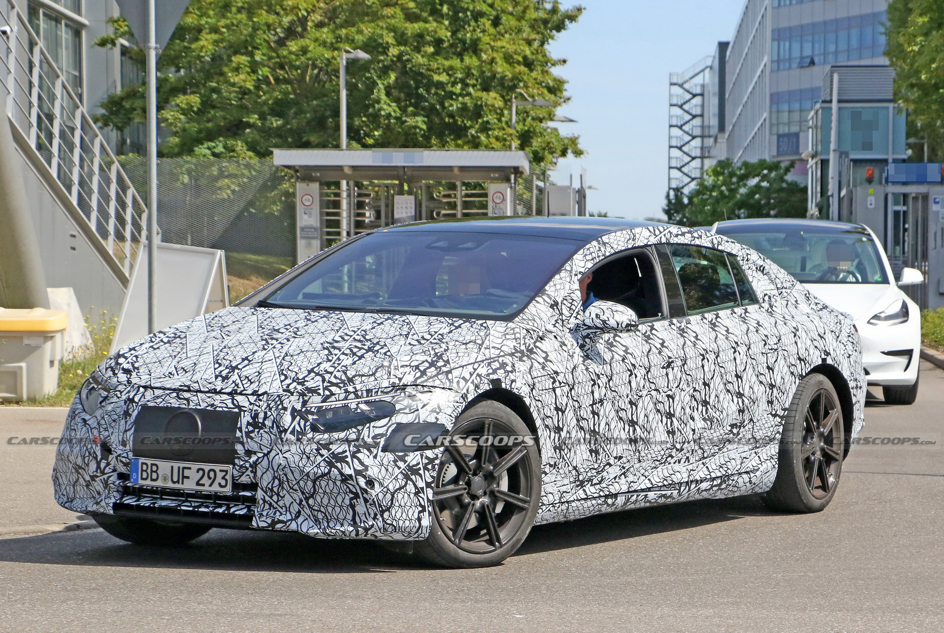 Mercedes-Benz Spied Benchmarking New EQS Electric Sedan Against Teslas