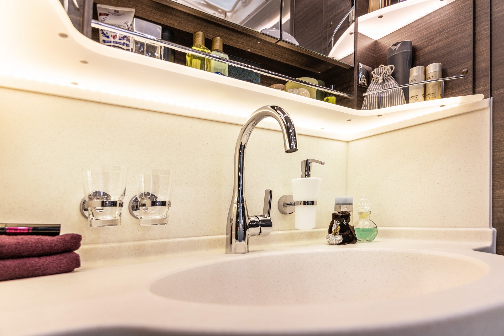 Leave The Toy Hauler At Home And Go Glamping In This Luxury Motorhome With A Built-In Garage